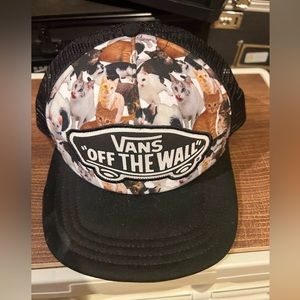 Unisex Vans off the wall SnapBack hat  with cats